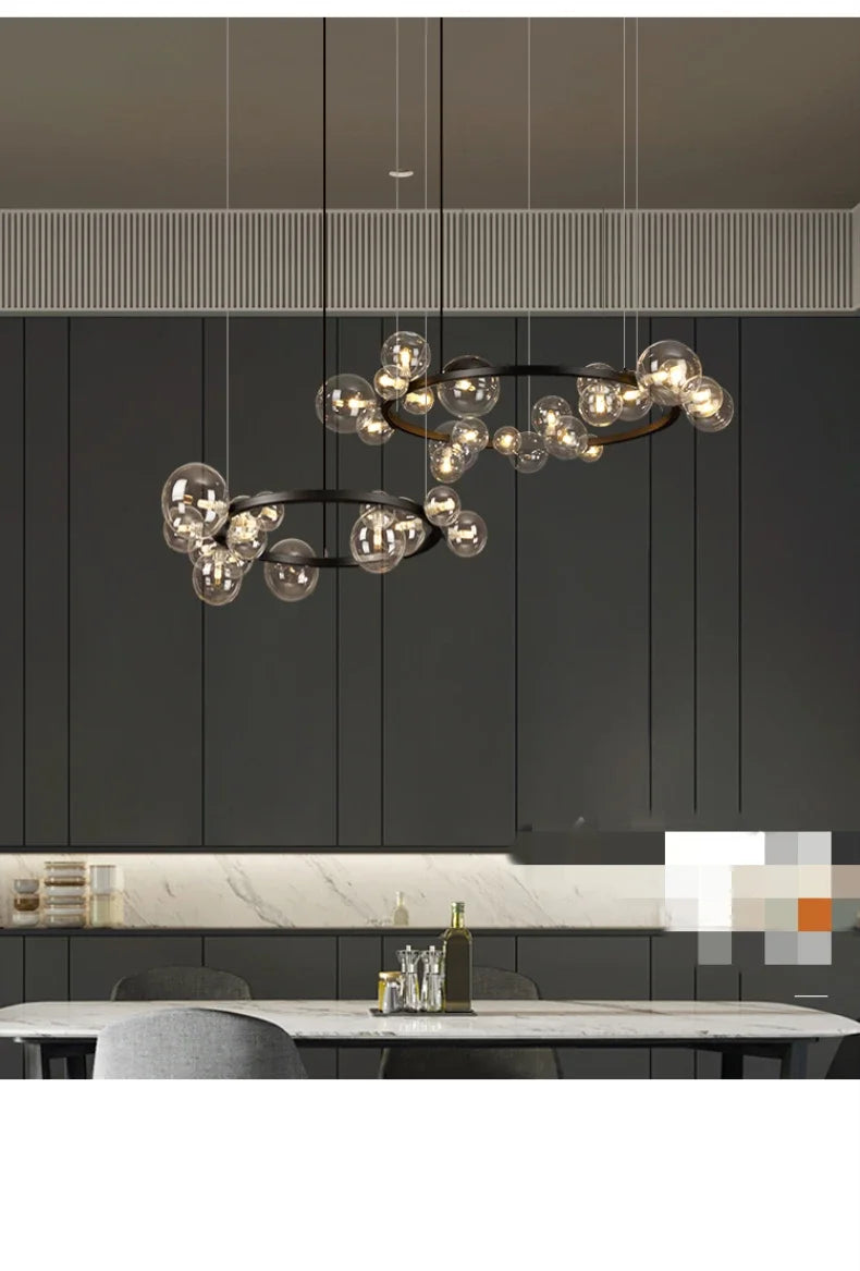 Cloud Bubble Glass Globe Chandelier