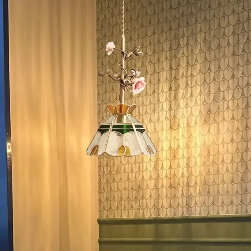 Botanical Floral Glass Pendant Light Collection