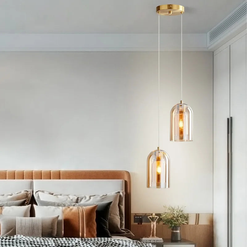 Scandinavian Dome Glass Pendant Light