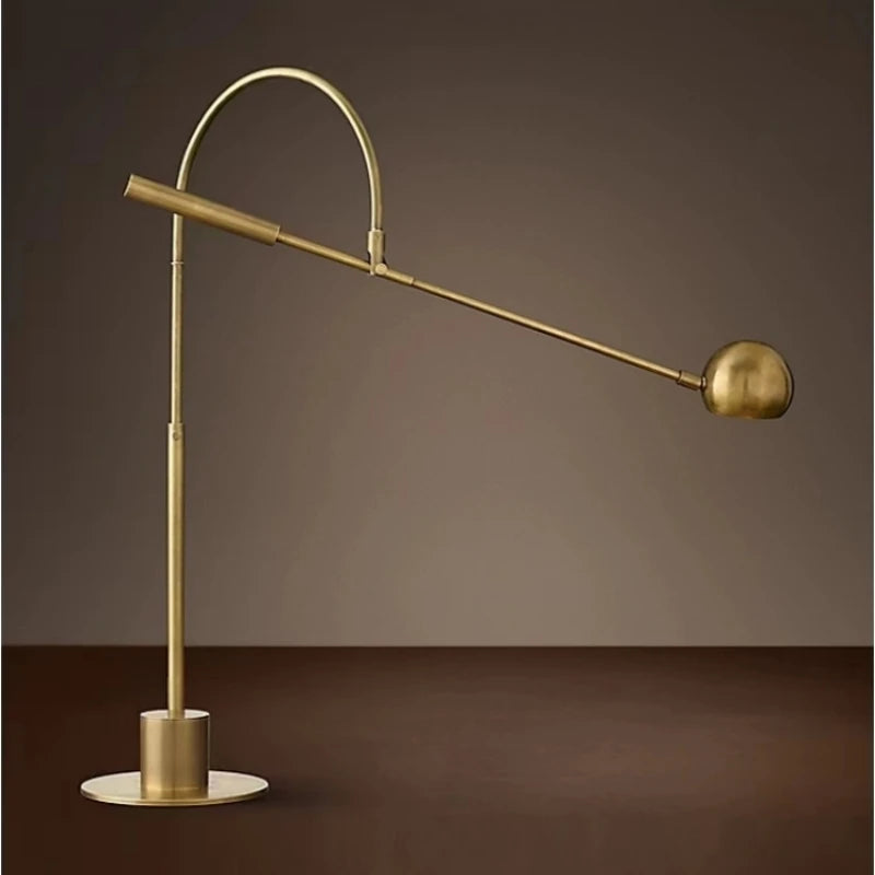 Cole Minimalist Metal Rotatable Table Lamp, Gold Black