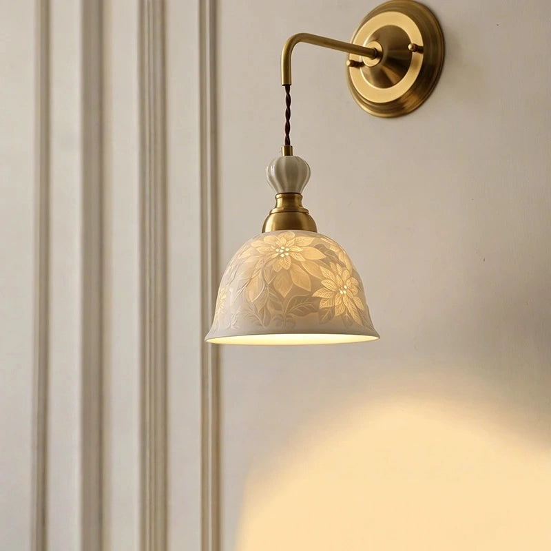 Delphine Floral Ceramic Wall Lamp & Pendant Light
