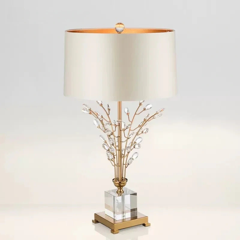 Sylvara Gold Branch Crystal Table Lamp