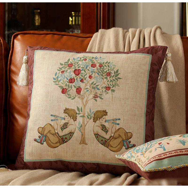 Pastoral Song Vintage Throw Pillow Case