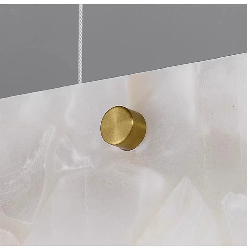 Luxury Alabaster Linear LED Pendant Light, Minimalist