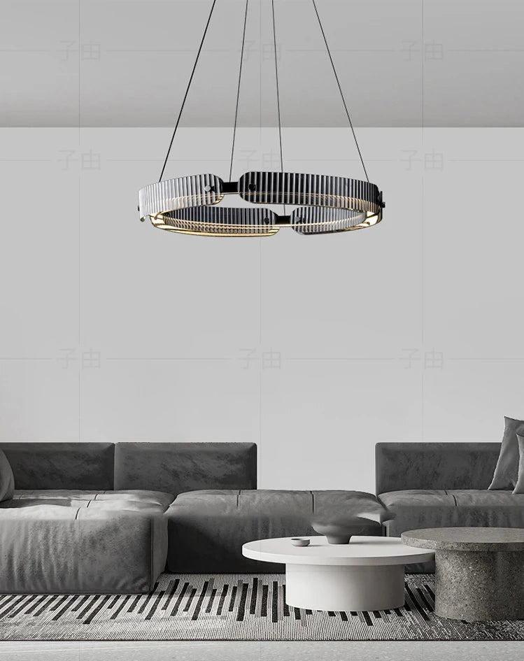 Aureon Ring LED Glass Pendant Light, Dimmable