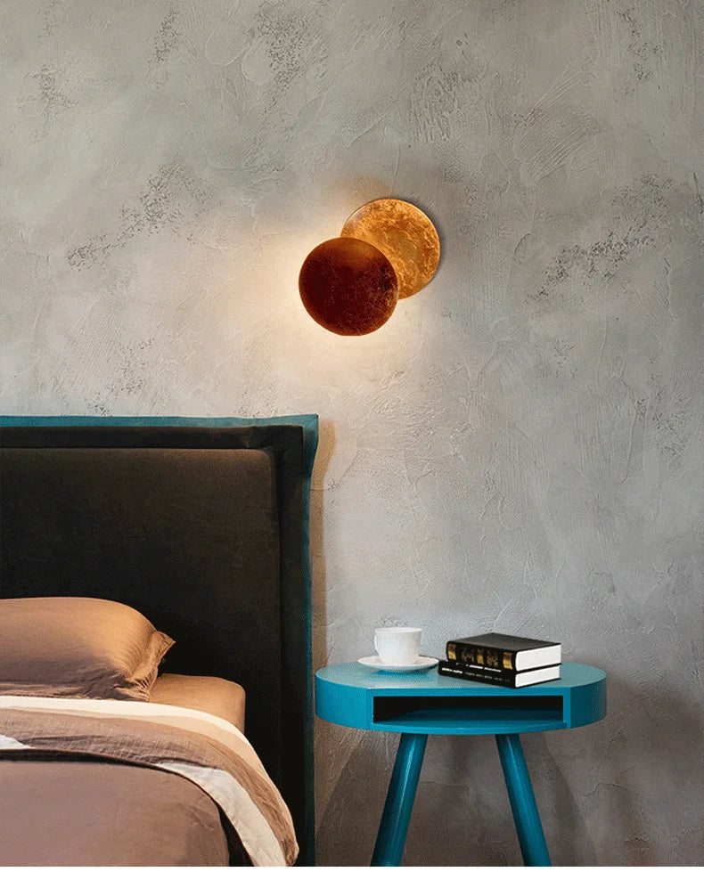 Moon Phase Metal Wall Lamp