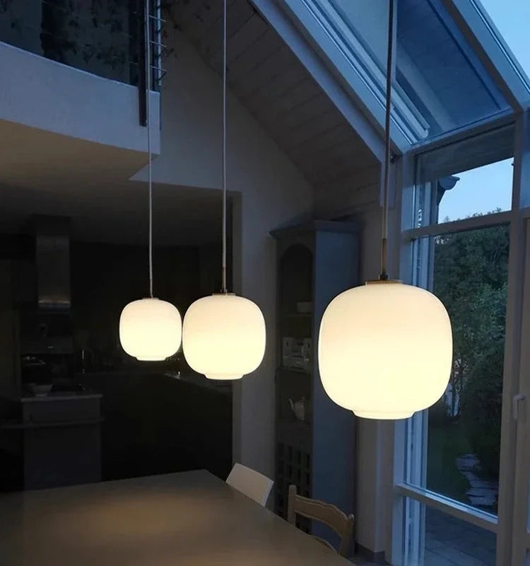 Alba Milk White Glass Pendant Light