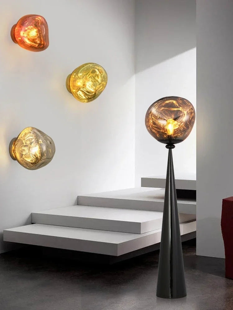Tambora Lava Wall Sconce, Bulb Version