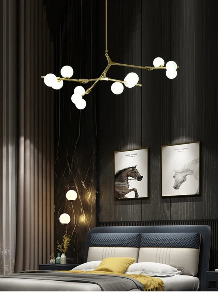 Astrid Tree Branch Adjustable Molecular Chandelier