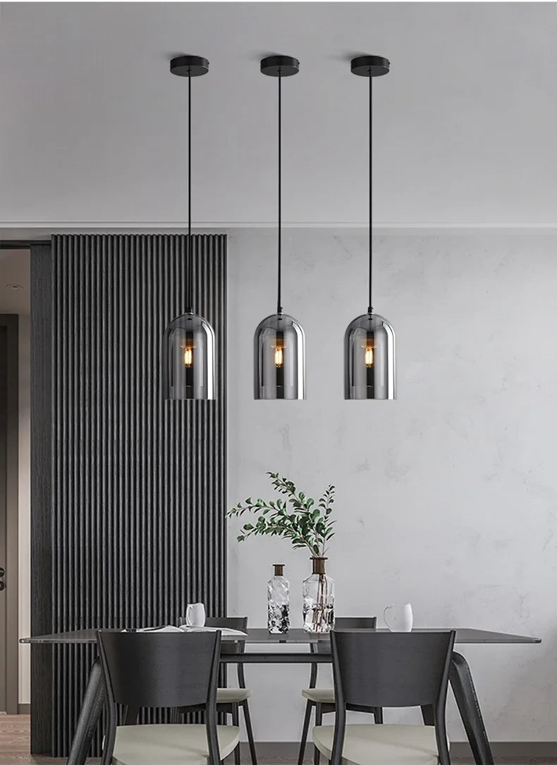 Scandinavian Dome Glass Pendant Light