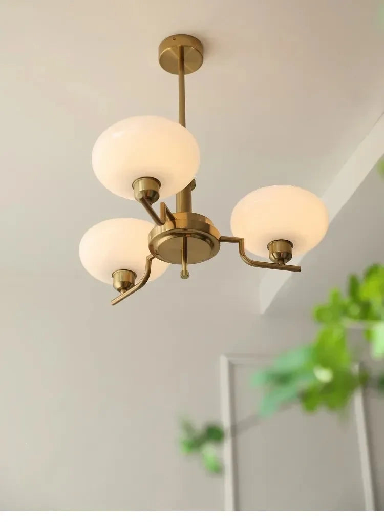 Oria Bauhaus Glass Chandelier & Wall Sconce