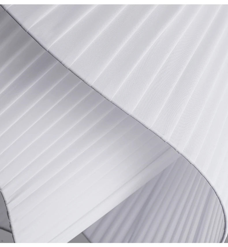 Double-Layer Pleated Fabric Pendant Light