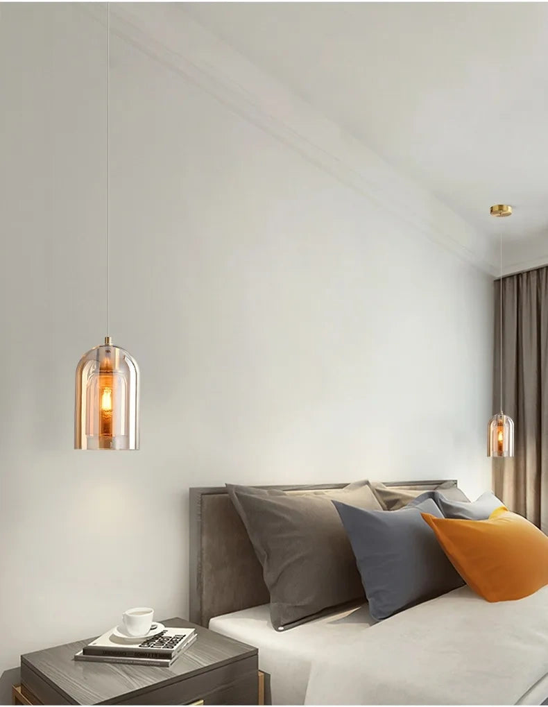 Scandinavian Dome Glass Pendant Light