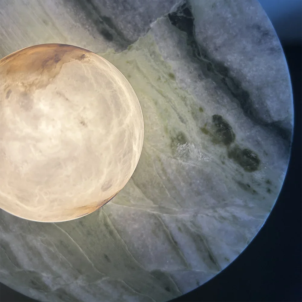 Luna Alabaster Disc Wall Light