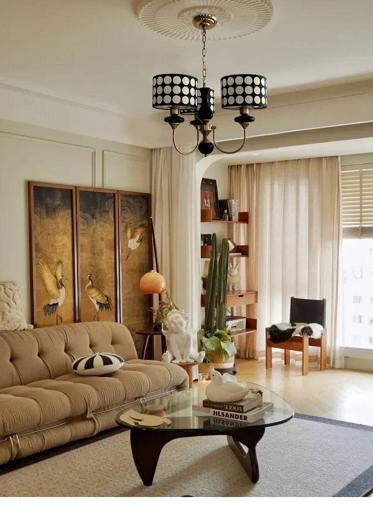 Colette Mid-Century Polka Dot Chandelier