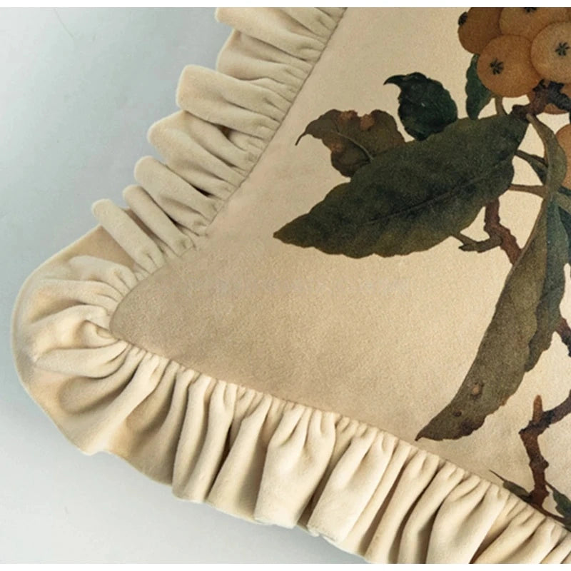 Oriental Retro Bird Cushion Cover with Tassels