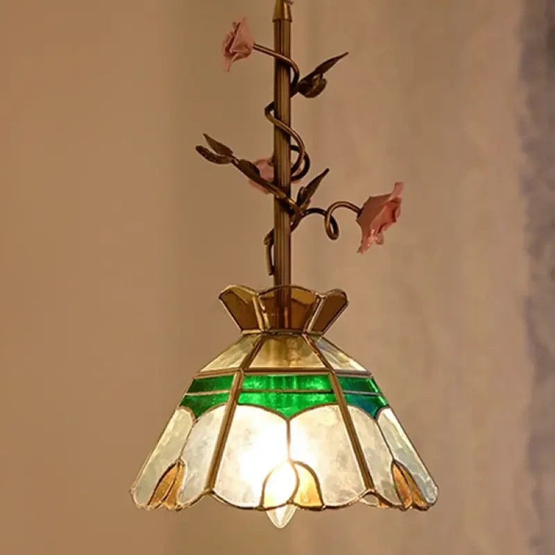Botanical Floral Glass Pendant Light Collection