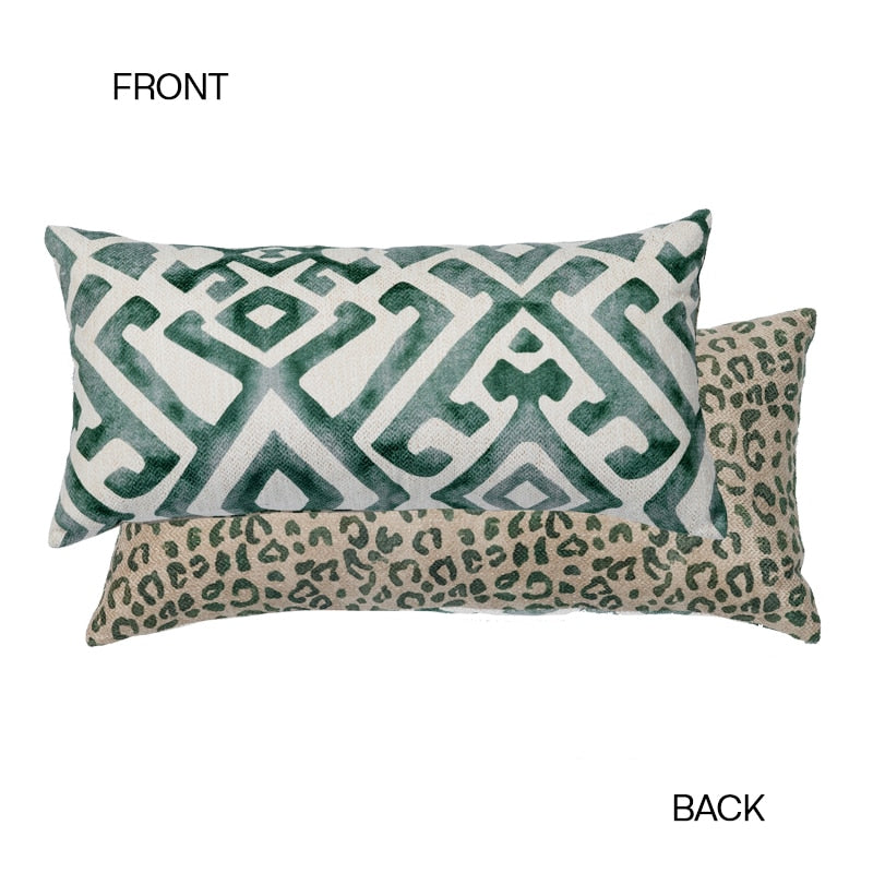 Leopard Vintage Green Pillow Case