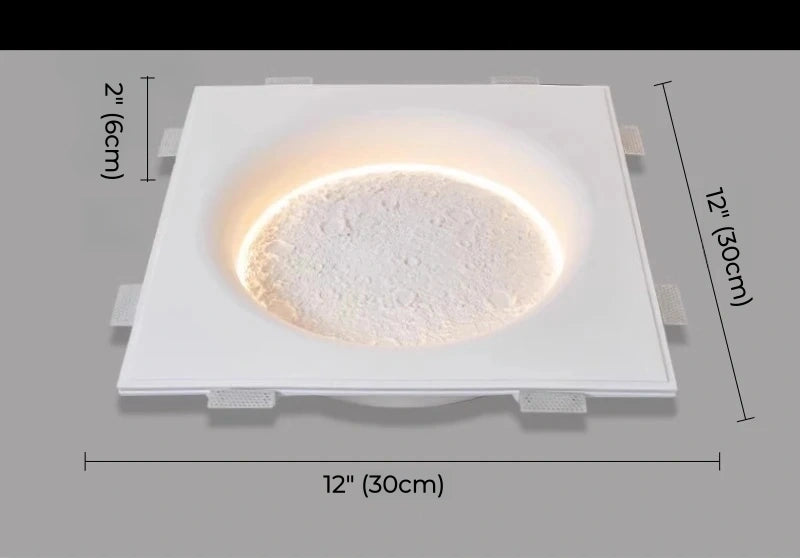 Moon Halo Recessed Gypsum Ceiling Light, Wall Light