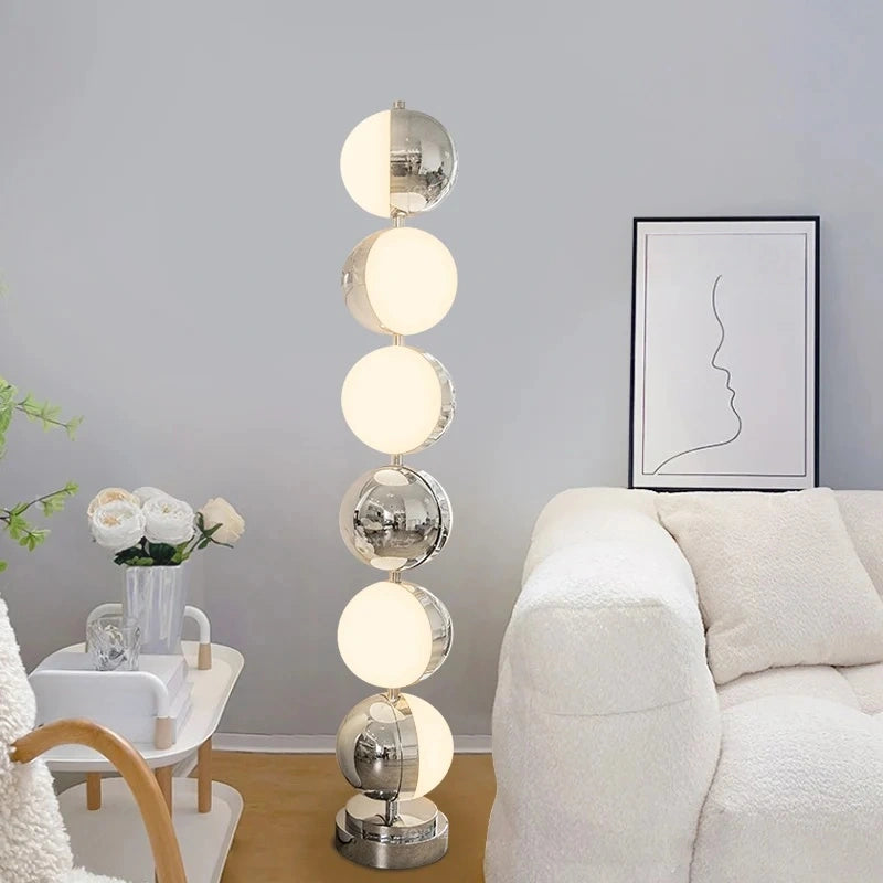 Astra Rotatable Silver Sphere Table Lamp & Floor Lamp
