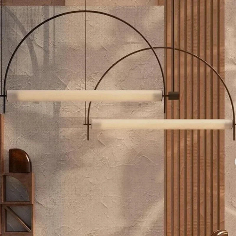 Designer Arched Linear LED Pendant Light, Dimmable
