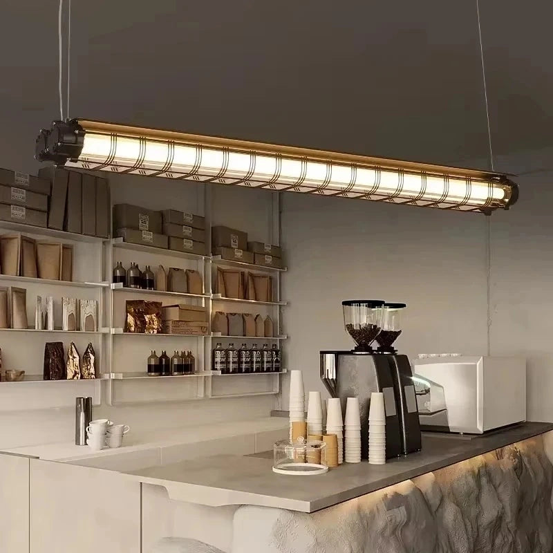 Briggs Caged Tube LED Linear Pendant Light