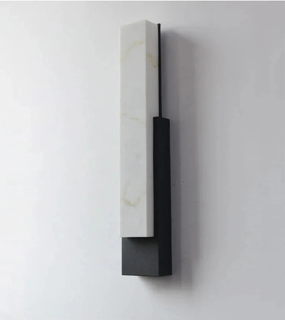 Outdoor Minimalist Alabaster LED Wall Sconce, Waterproof