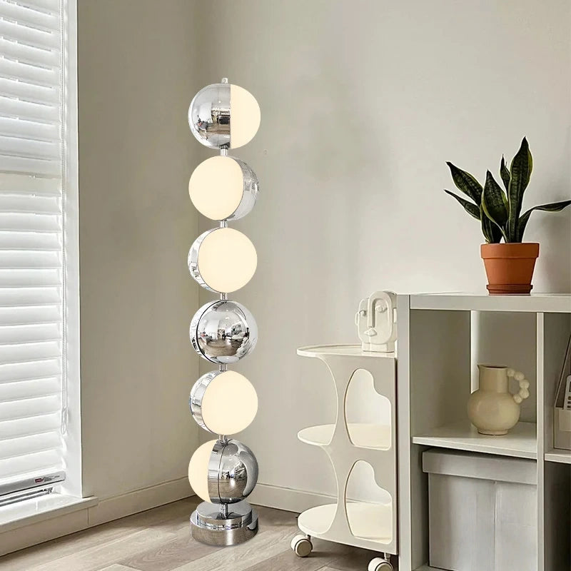 Astra Rotatable Silver Sphere Table Lamp & Floor Lamp