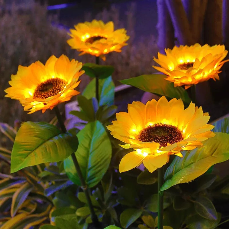 Sunflower Solar LED Flower Light