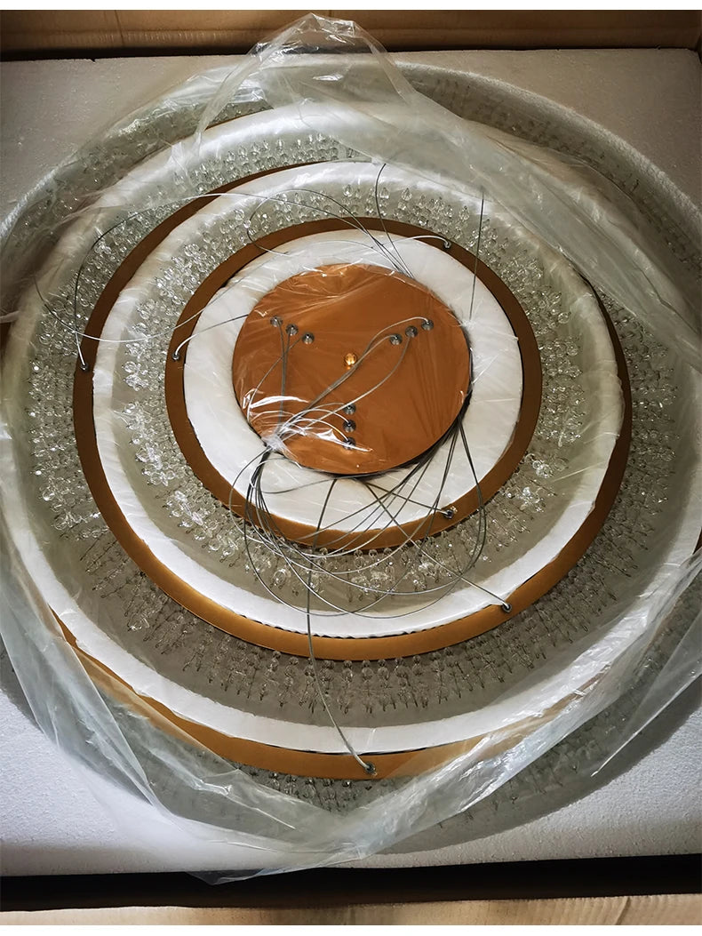 Starveil Crystal Pebbles Ring LED Chandelier