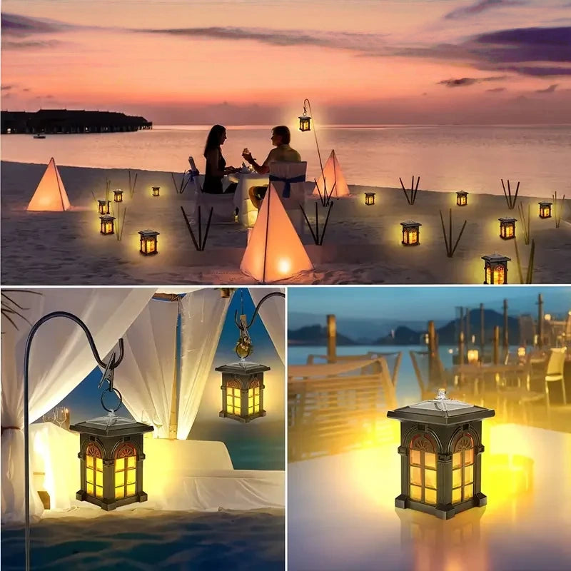 Windsor Flickering Flame Solar Hanging Lantern