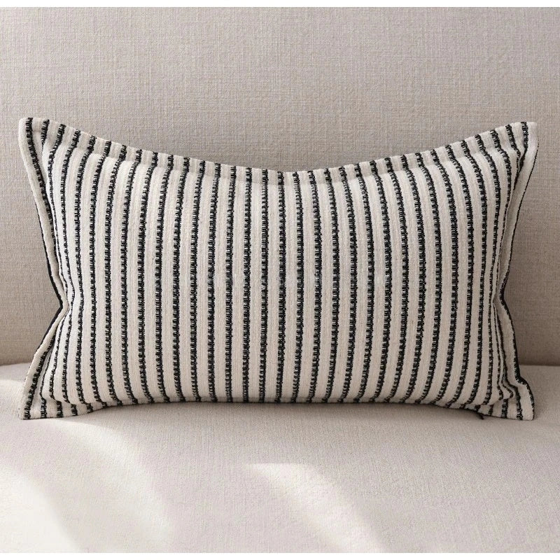 Polka Dot Patchwork Lumbar Pillow Case