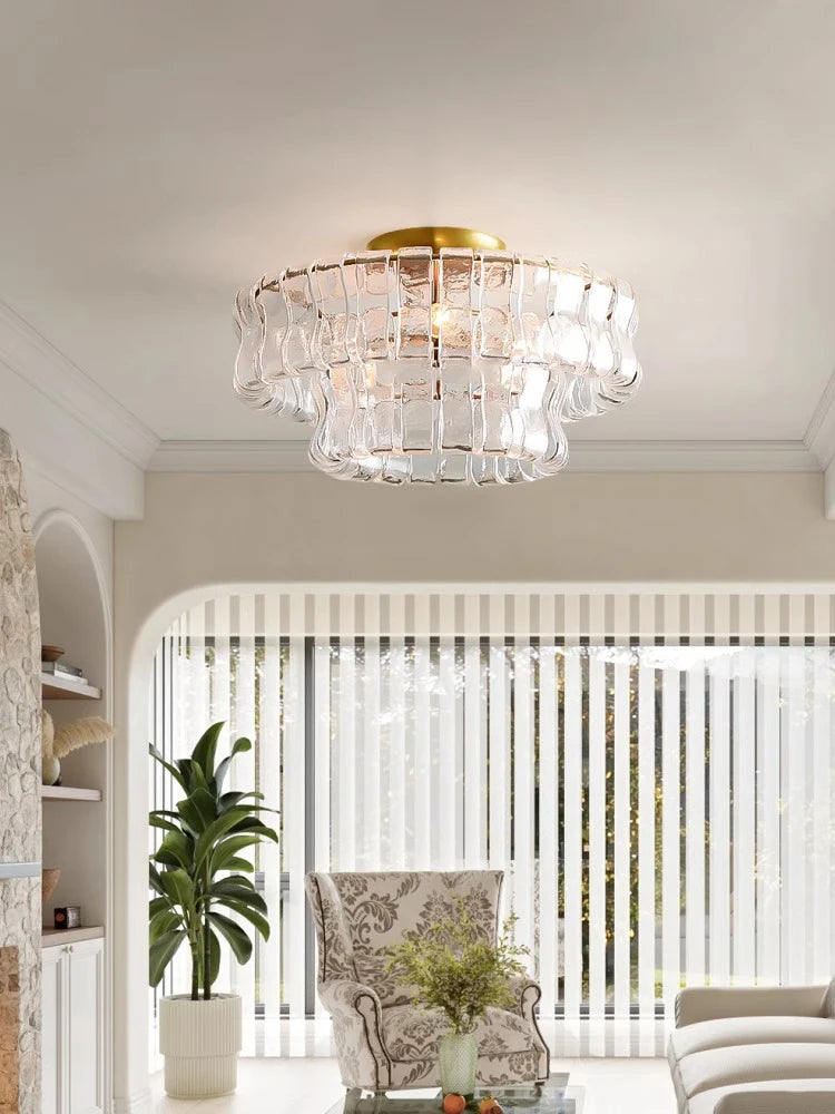 Juliet Multi-Tier Crystal Flush Mounts Chandelier