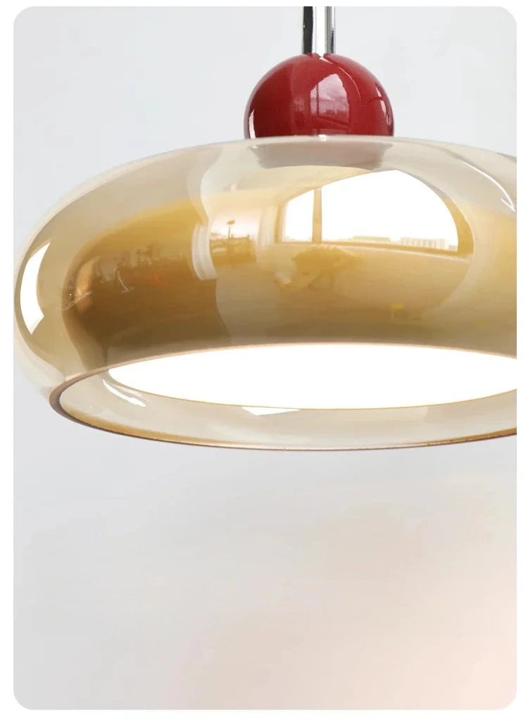 Marcella Amber Glass Adjustable Swing Arm Wall Sconce