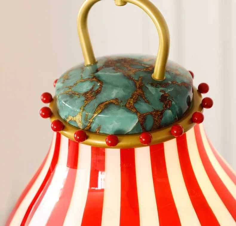 Rosetta Red Stripe Table Lamp & Pendant Light