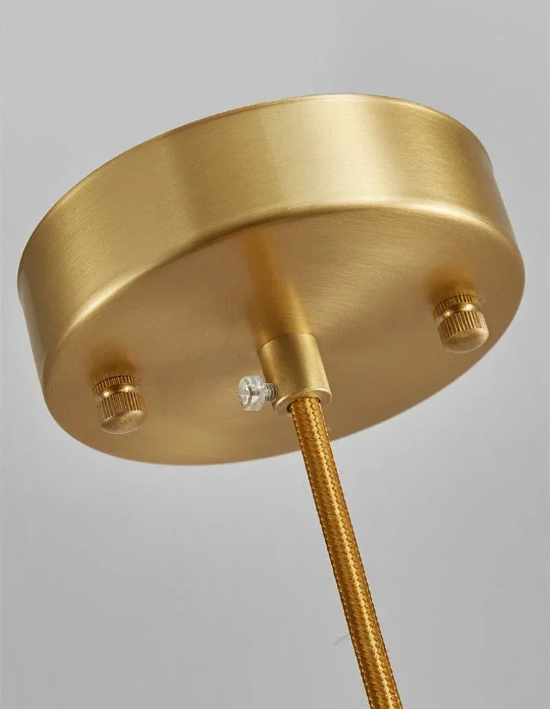 Modern Alabaster Pendant Light with Copper, Interior Lighting