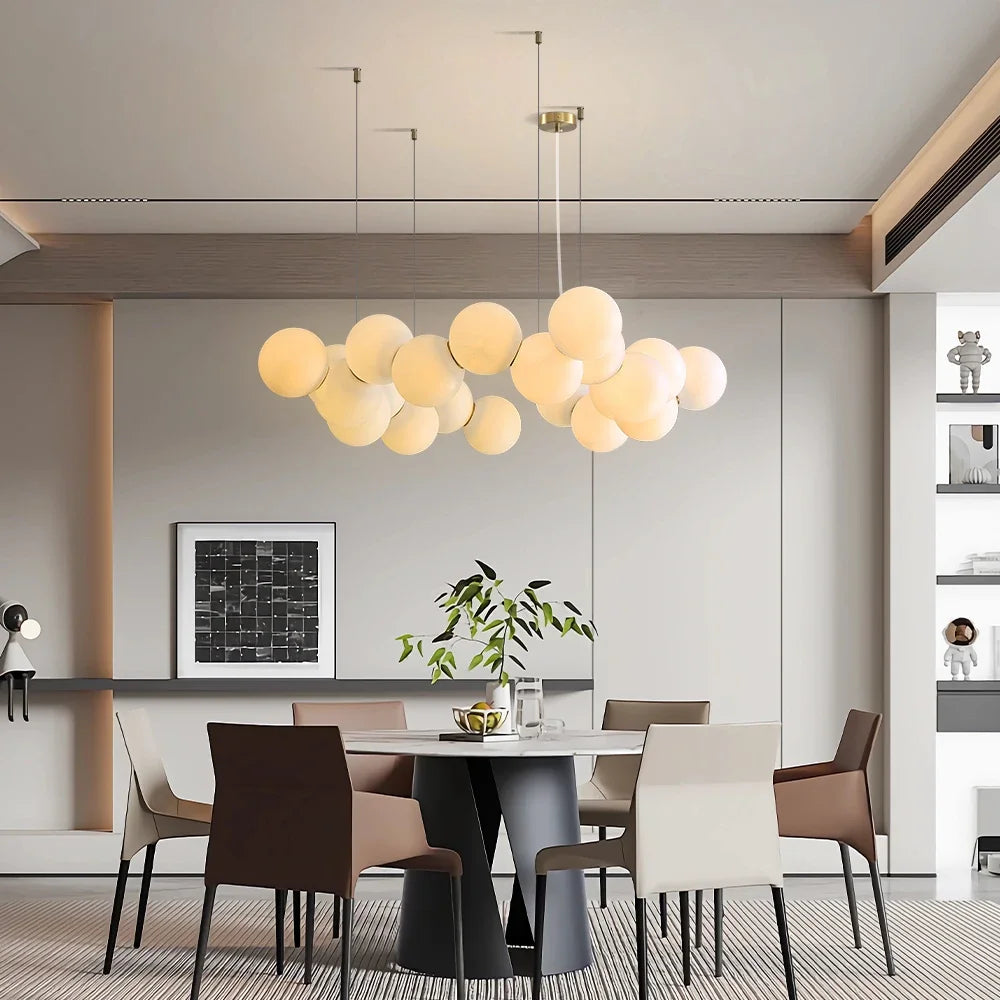 Cloud Linked Bubble Chain Pendant Light