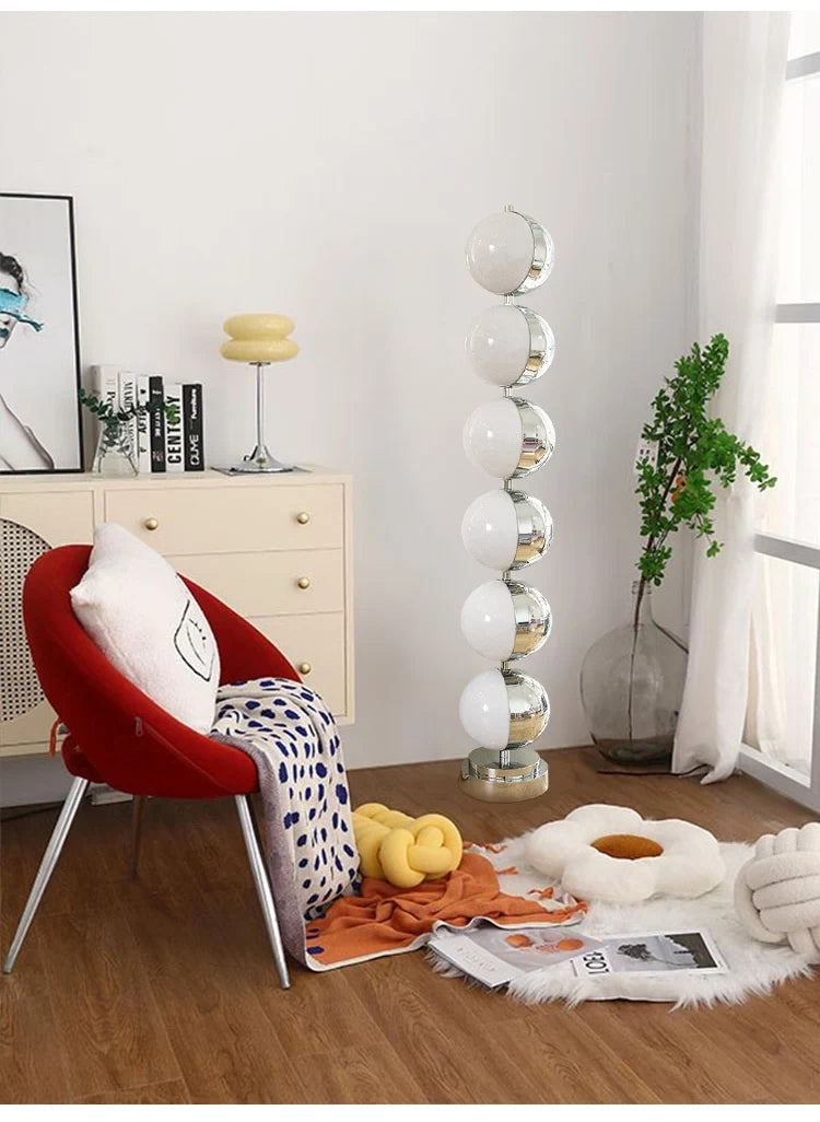 Astra Rotatable Silver Sphere Table Lamp & Floor Lamp