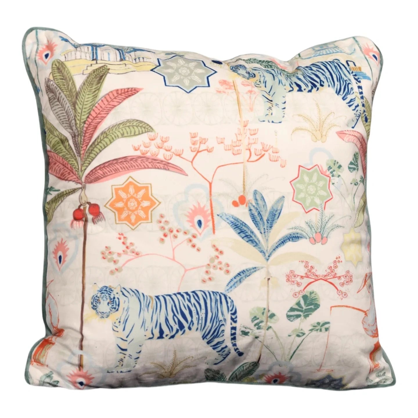 Richly Ornamented Lumbar Pillow Cover