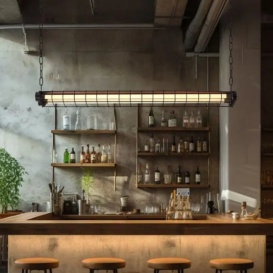 Briggs Caged Tube LED Linear Pendant Light