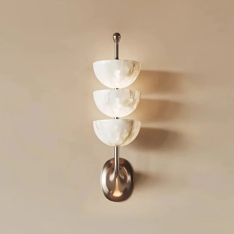 Solenne Triple Alabaster Wall Sconce