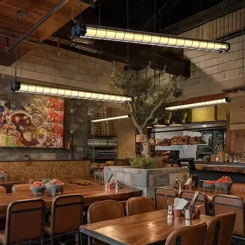 Briggs Caged Tube LED Linear Pendant Light