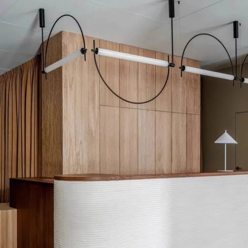 Designer Arched Linear LED Pendant Light, Dimmable