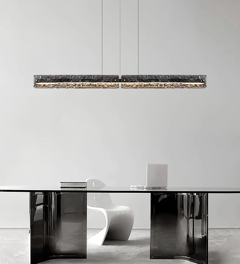 Bling Textured Glass LED Pendant Light for Dining Room