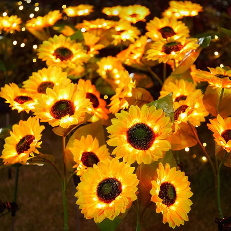 Sunflower Solar LED Flower Light