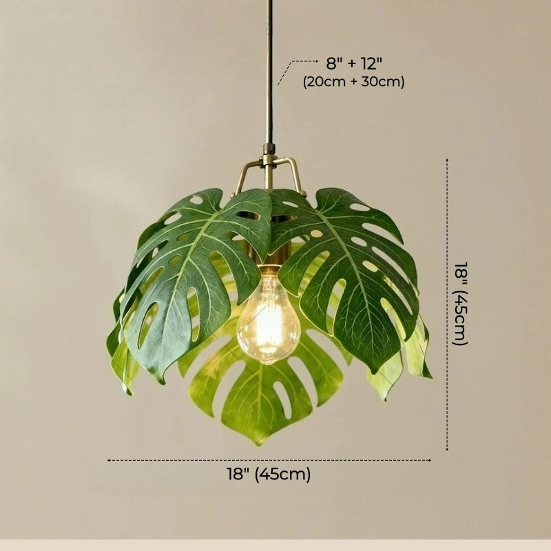 Palmera Monstera Leaf Resin Pendant Light