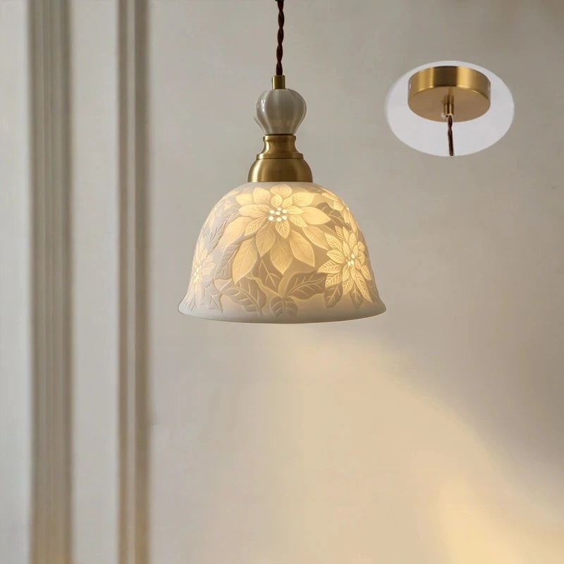 Delphine Floral Ceramic Wall Lamp & Pendant Light