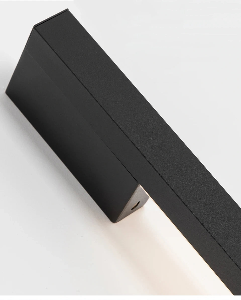 Minimalist Slim Black Waterproof LED Wall Light