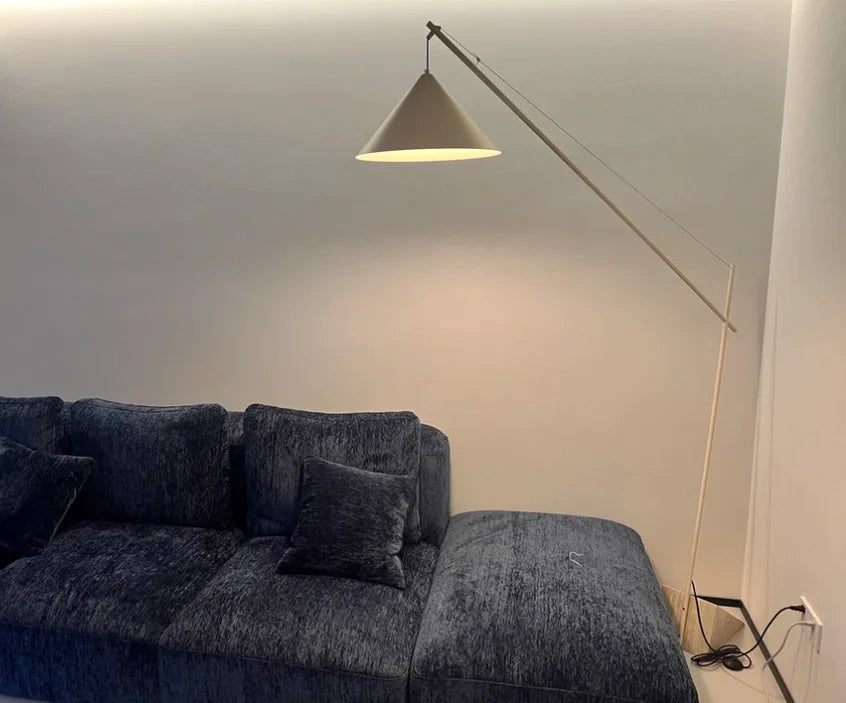 Arden Travertine Cantilever Floor Lamp