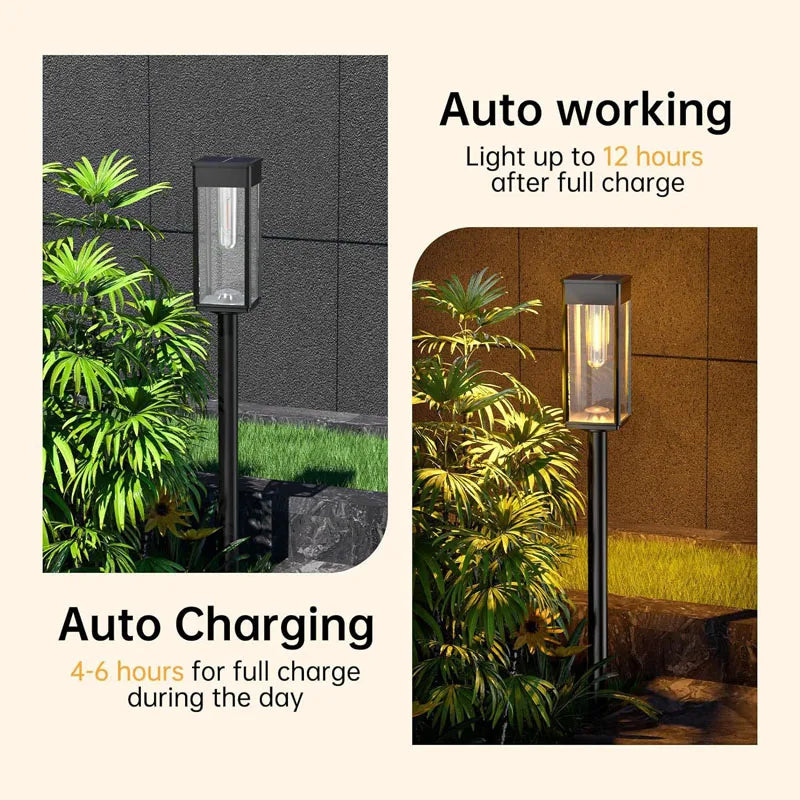 Timeless LED Filament Solar Path Lights